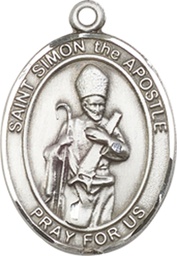 [8375SS] Sterling Silver Saint Simon Medal