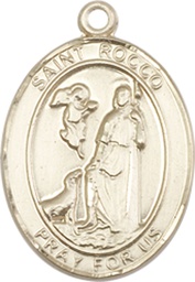 [8377GF] 14kt Gold Filled Saint Rocco Medal