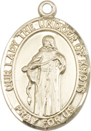 [8383GF] 14kt Gold Filled Our Lady of Knots Medal