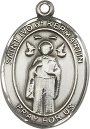 [8384SS] Sterling Silver Saint Ivo Medal