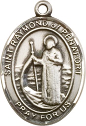 [8385SS] Sterling Silver Saint Raymond of Penafort Medal