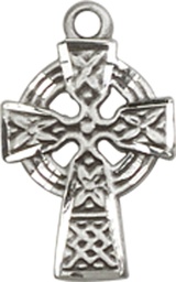 [4133SSY] Sterling Silver Celtic Cross Medal - With Box