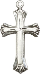 [6013SSY] Sterling Silver Cross Medal - With Box