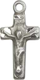 [4134SS] Sterling Silver Crucifix Medal
