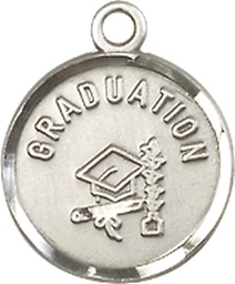 [0601ZSS] Sterling Silver Graduation Medal