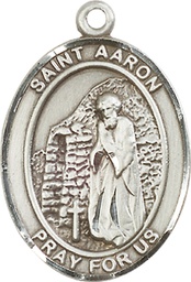 [7254SS] Sterling Silver Saint Aaron Medal