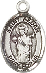 [9293SS] Sterling Silver Saint Aedan of Ferns Medal