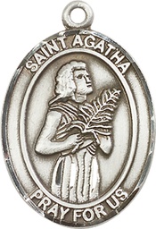 [7003SS] Sterling Silver Saint Agatha Medal