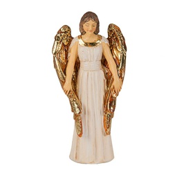 [HI-1735-350] 4" Cold Cast Resin Hand Painted Statue Of Guardian Angel