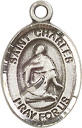 [9020SS] Sterling Silver Saint Charles Borromeo Medal