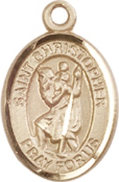 [9022GF] 14kt Gold Filled Saint Christopher Medal