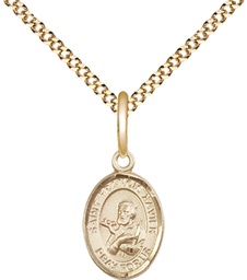 [9037GF/18G] 14kt Gold Filled Saint Francis Xavier Pendant on a 18 inch Gold Plate Light Curb chain