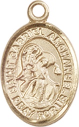 [9039GF] 14kt Gold Filled Saint Gabriel the Archangel Medal