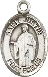 [9052SS] Sterling Silver Saint Justin Medal