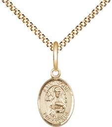 [9056GF/18G] 14kt Gold Filled Saint John the Apostle Pendant on a 18 inch Gold Plate Light Curb chain