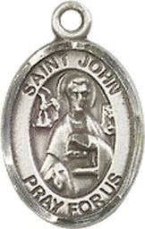 [9056SS] Sterling Silver Saint John the Apostle Medal