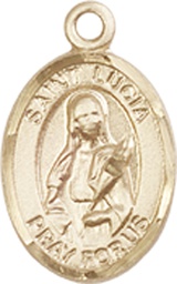[9065GF] 14kt Gold Filled Saint Lucia of Syracuse Medal