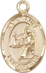 [9068GF] 14kt Gold Filled Saint Luke the Apostle Medal