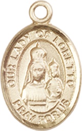 [9082GF] 14kt Gold Filled Our Lady of Loretto Medal