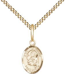 [9091GF/18G] 14kt Gold Filled Saint Raymond Nonnatus Pendant on a 18 inch Gold Plate Light Curb chain