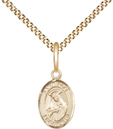 [9095GF/18G] 14kt Gold Filled Saint Rose of Lima Pendant on a 18 inch Gold Plate Light Curb chain