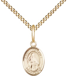 [9110GF/18G] 14kt Gold Filled Saint Veronica Pendant on a 18 inch Gold Plate Light Curb chain