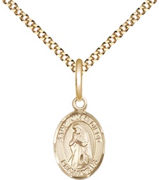 [9111GF/18G] 14kt Gold Filled Saint Juan Diego Pendant on a 18 inch Gold Plate Light Curb chain