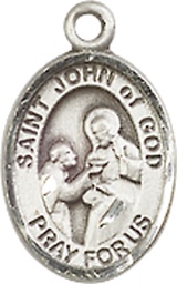 [9112SS] Sterling Silver Saint John of God Medal