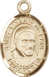 [9134GF] 14kt Gold Filled Saint Vincent de Paul Medal