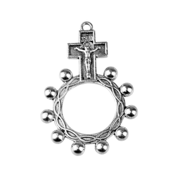 [YQ-RR] Silver Color Rosary Ring