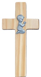 [MX36511] Light Stain Pine Wood Boy Cross 7.9 x 3.9