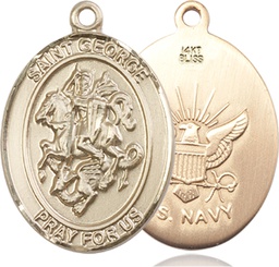 [7040KT6] 14kt Gold Saint George Navy Medal