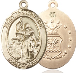 [7053KT1] 14kt Gold Saint Joan of Arc Air Force Medal