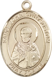 [7357GF] 14kt Gold Filled Saint John Chrysostom Medal