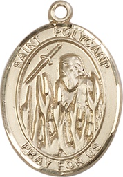[7363GF] 14kt Gold Filled Saint Polycarp of Smyrna Medal