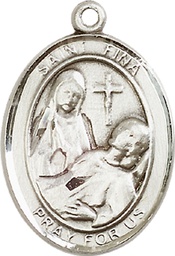 [7364SS] Sterling Silver Saint Fina Medal