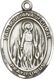 [7372SS] Sterling Silver Saint Juliana Medal