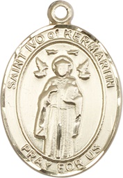 [7384GF] 14kt Gold Filled Saint Ivo Medal