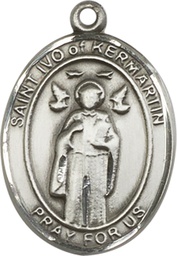 [7384SS] Sterling Silver Saint Ivo Medal