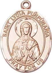 [7411GF] 14kt Gold Filled Saint Lydia Purpuraria Medal