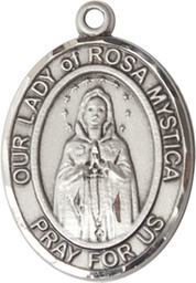 [7413SS] Sterling Silver Our Lady of Rosa Mystica Medal