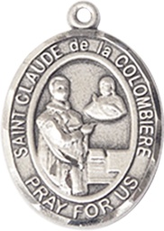 [7432SS] Sterling Silver Saint Claude de la Colombiere Medal