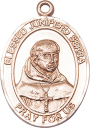 [7454GF] 14kt Gold Filled Saint Junipero Serra Medal