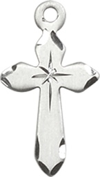 [2529SSY] Sterling Silver Cross Medal - With Box
