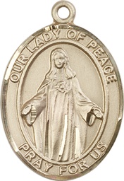 [7245GF] 14kt Gold Filled Our Lady of Peace Medal