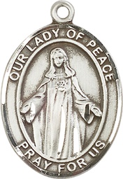 [7245SS] Sterling Silver Our Lady of Peace Medal