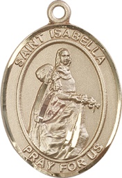 [7250GF] 14kt Gold Filled Saint Isabella of Portugal Medal