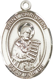[7257SS] Sterling Silver Saint Christian Demosthenes Medal