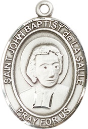 [7262SS] Sterling Silver Saint John Baptist de la Salle Medal
