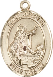 [7268GF] 14kt Gold Filled Saint Colette Medal